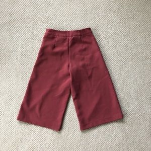 F21 burnt orange culottes